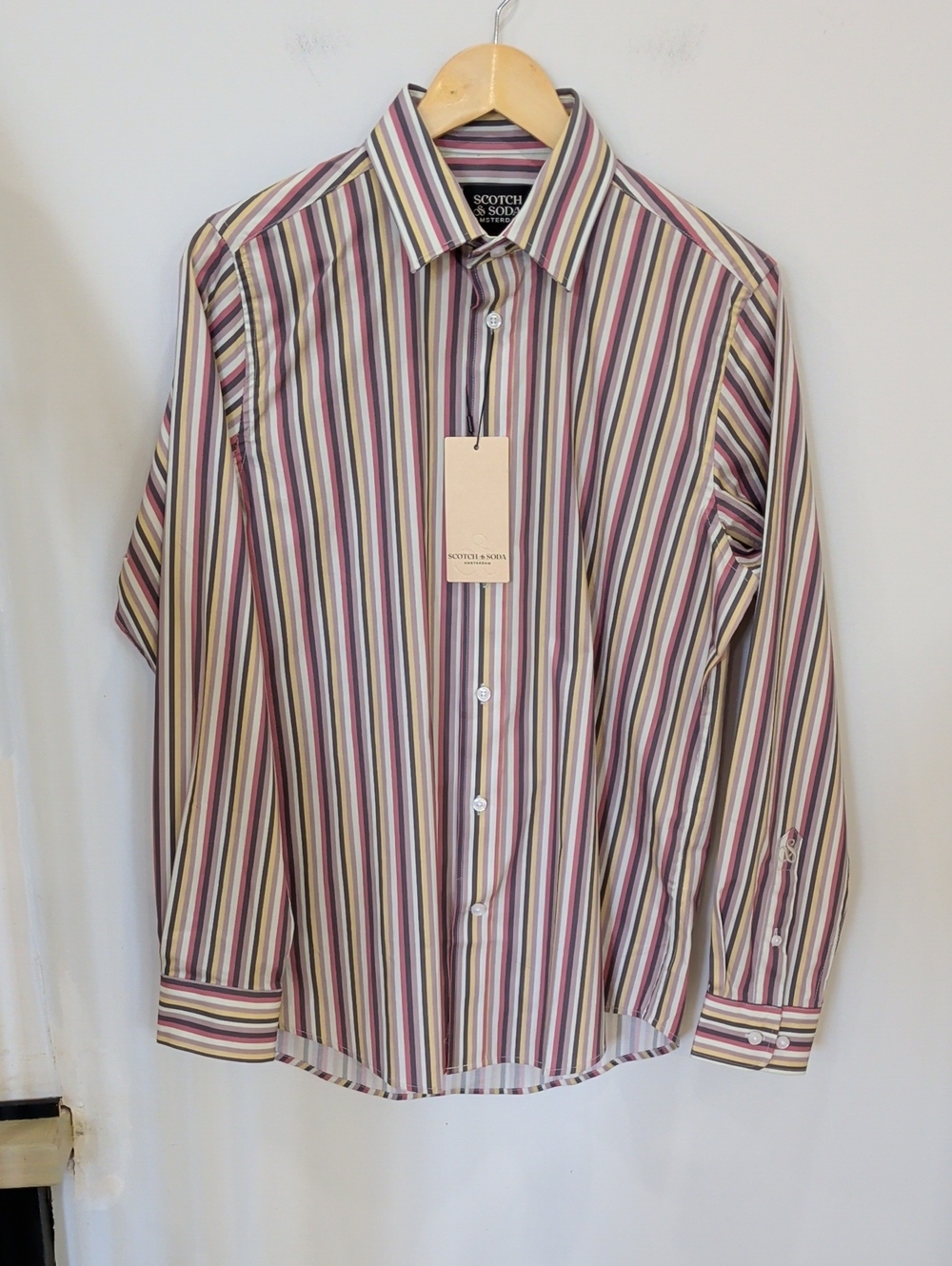 SCOTCH & SODA | Men's Multicolor Striped Button Down Collared Dress Shirt